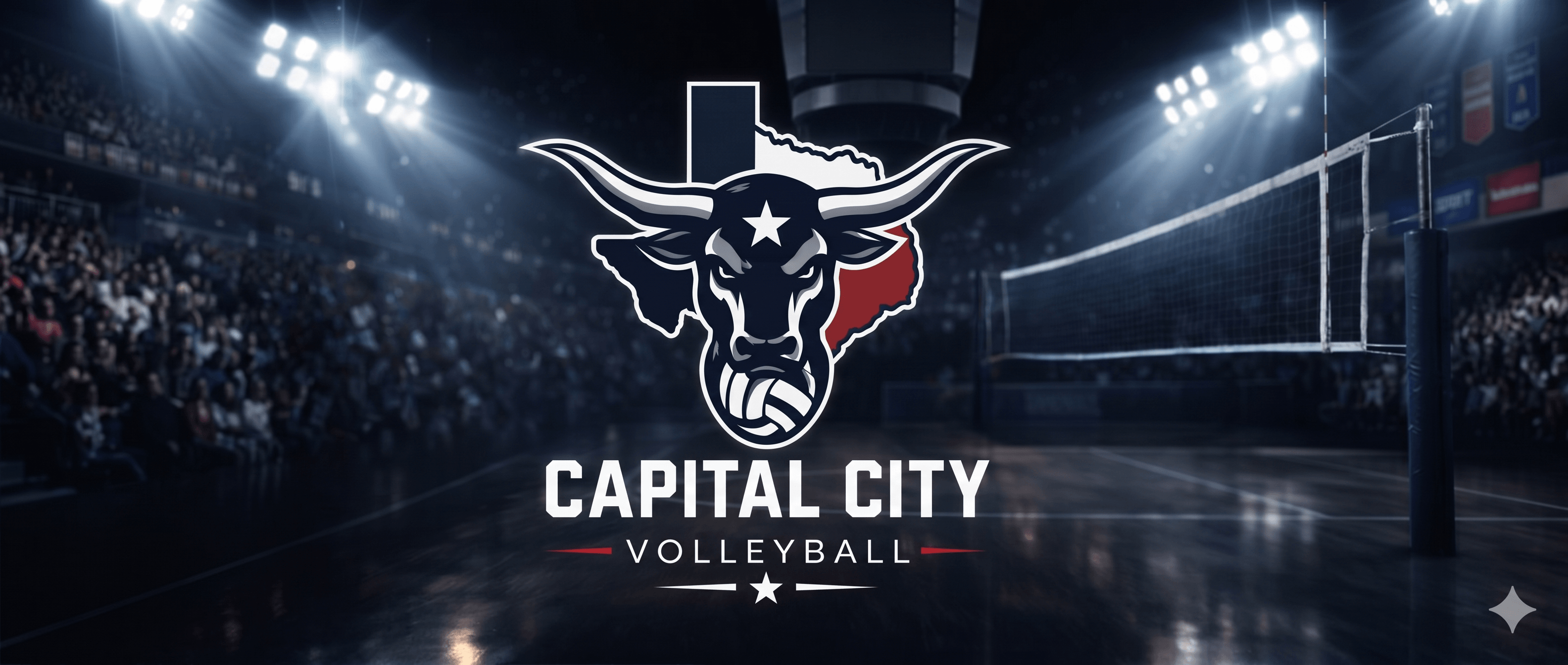 Capital City Volleyball player serving a ball